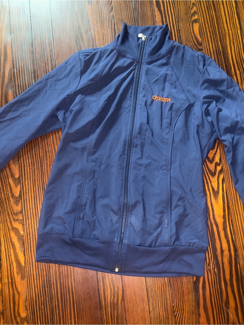 Cherokee Infinity Optum Women’s Zip-Up Scrub Jacket Navy Blue Size Medium